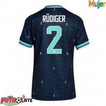 Camiseta Alemania Antonio Rudiger #2 Visitante Equipación para mujer Mundial 2026 manga corta